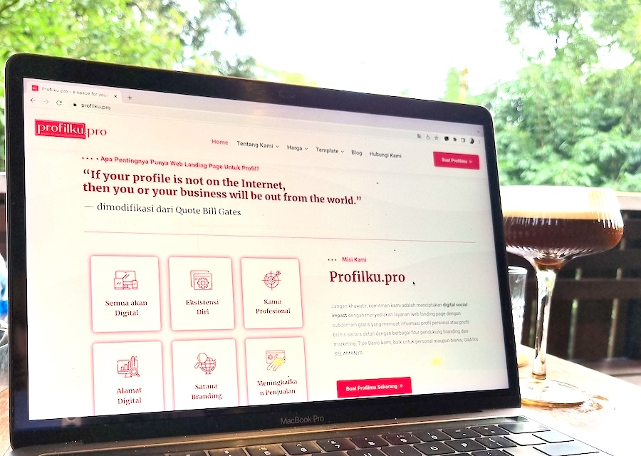 web landing page gratis profilku.pro